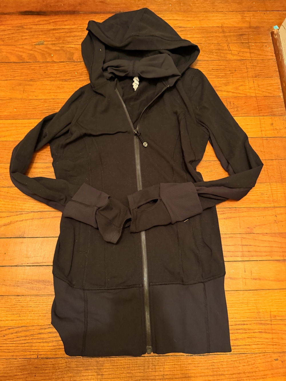 lululemon athletica Black Hooded Zip-Up Utility Jacket